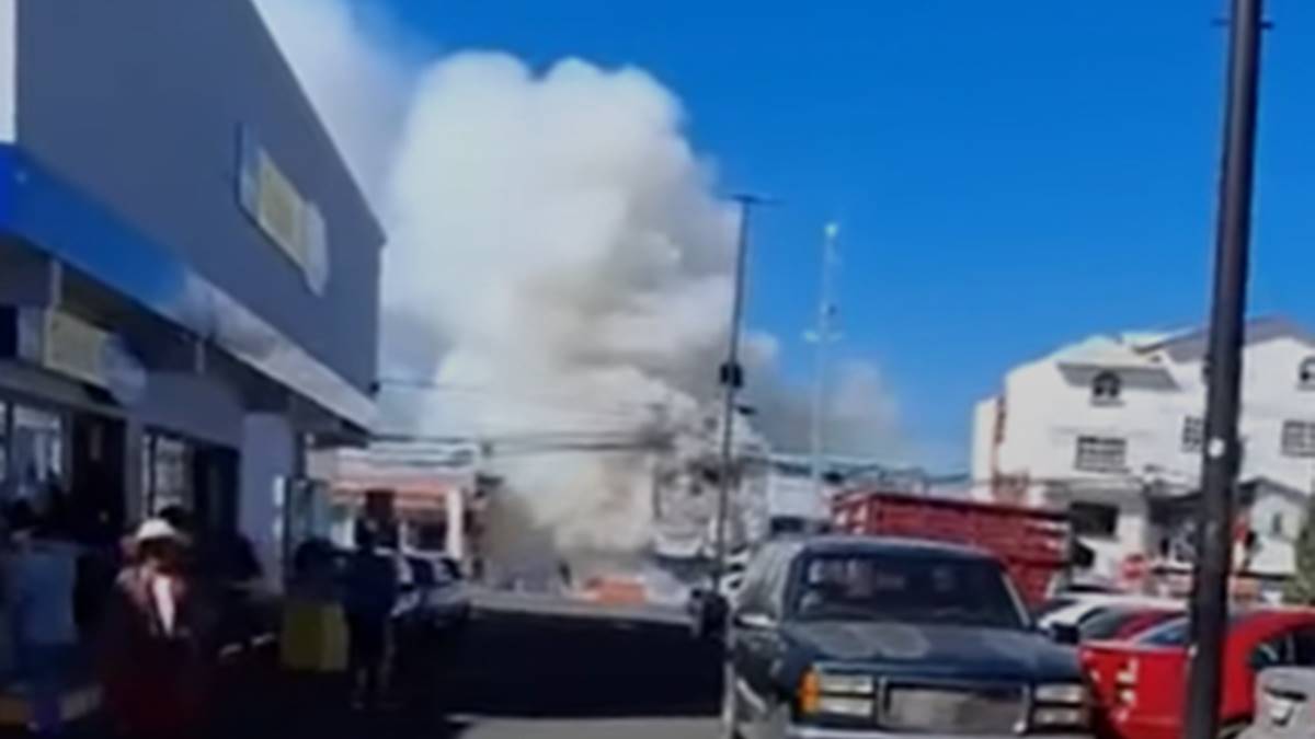 Explosión de pirotecnia en Villa Victoria