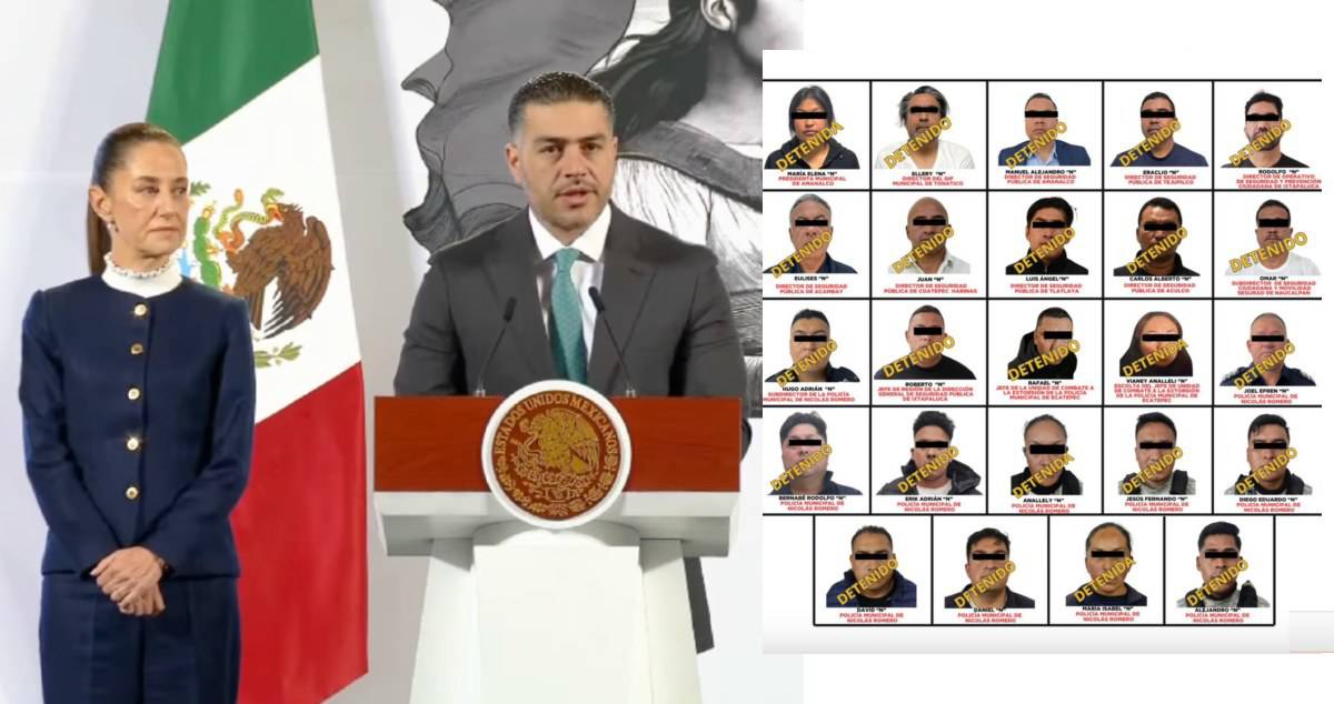 Van 24 funcionarios del Edomex detenidos por Operación Enjambre, destaca García Harfuch